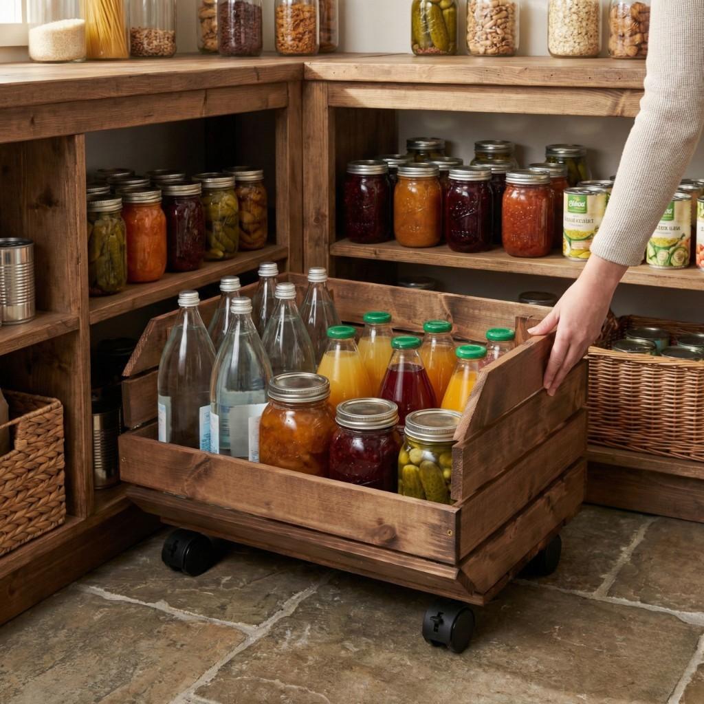 Mobile Box on Wheels Brown 37x30x28 cm Modular Container | GoodFreshDecor