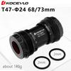 KOCEVLO T47 Gjenget DUB Kranklager Indre Diameter 47mm Bredde 68-86.5MM Aluminium Lagre For 24MM /28.99 Krankaksler