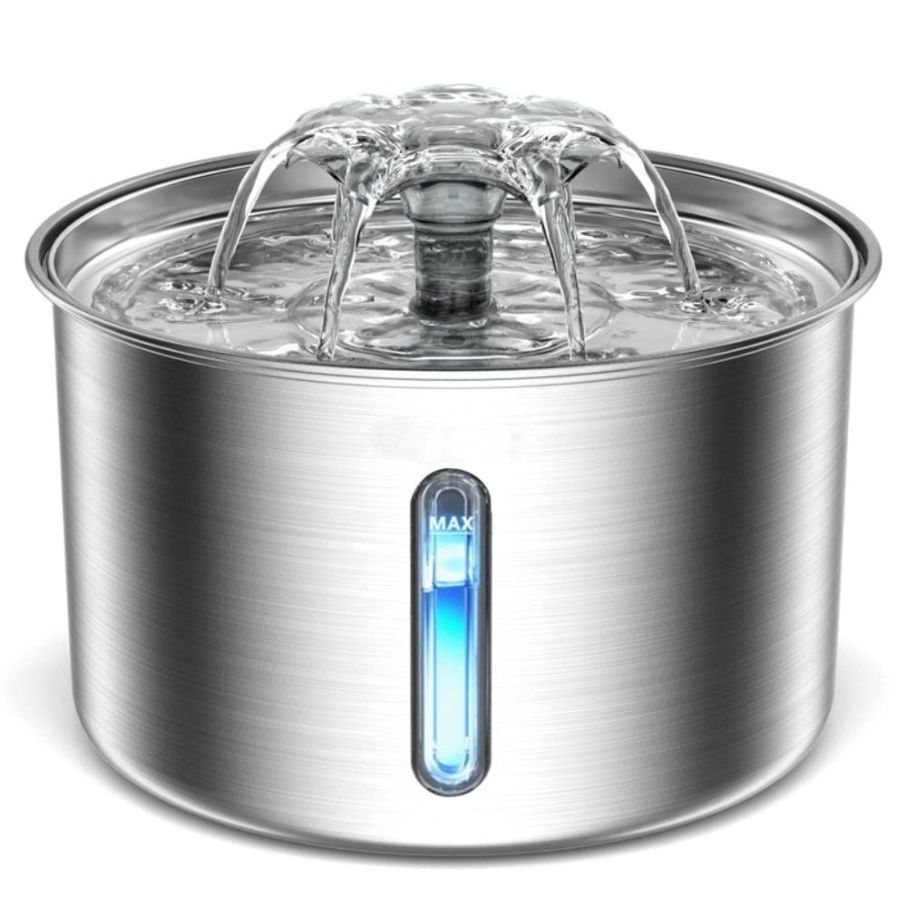 Stainless Steel Pet Water Dispenser Cat Fountain Automatic Water Dispenser Cat Drinking Water Smart Pet Supplies