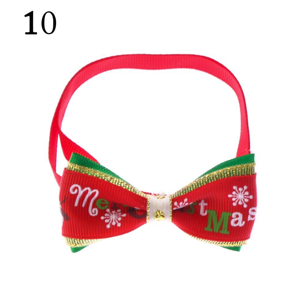 Cute Xmas Grooming Bowknot Collar Dog Bow Tie Cat Choker Pet Christmas Necktie