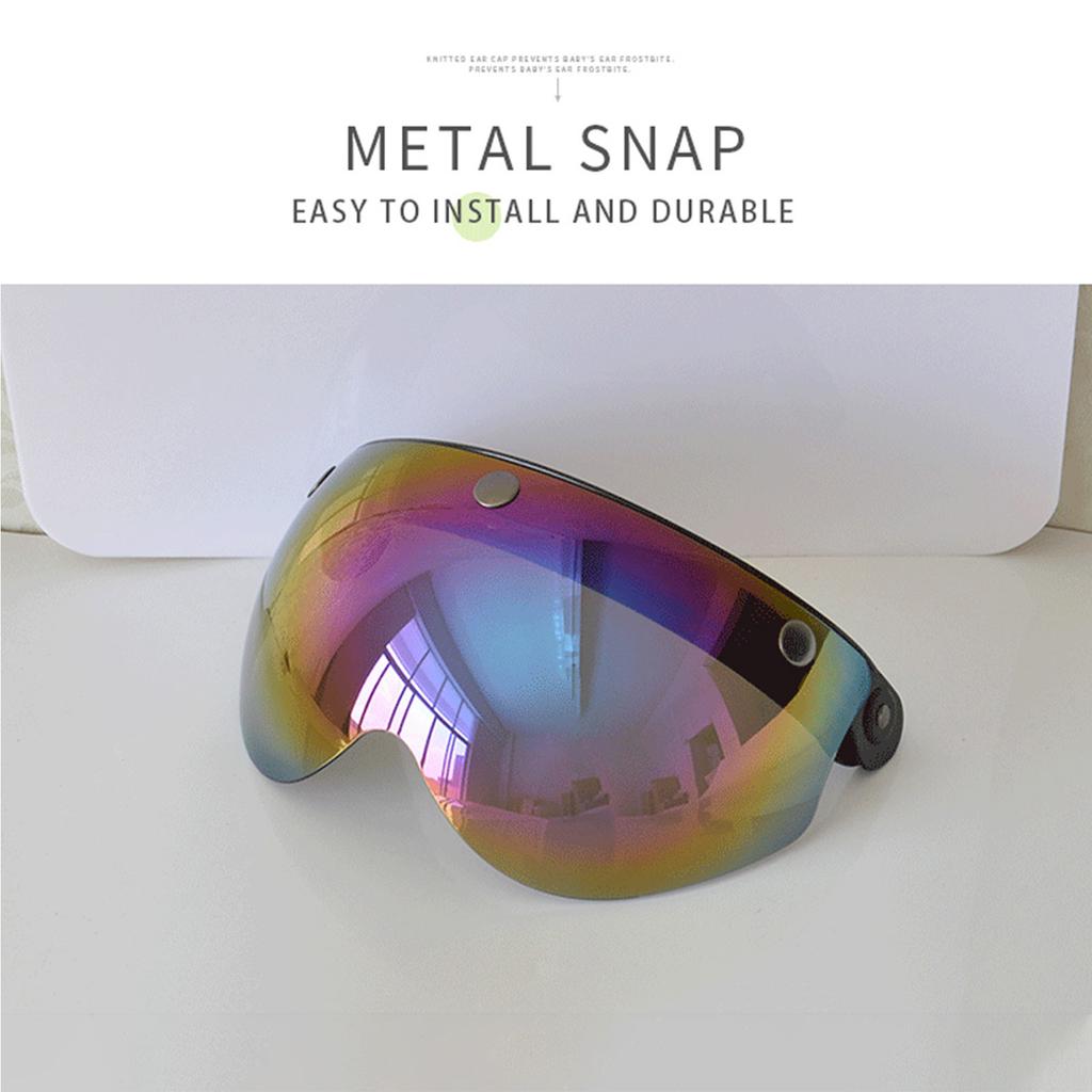 Motorcycle Anti UV Anti Scratch Helmets Lens  Fashion Visor Wind  Lens Universal for Standard 3 Snap Open Face Helmets
