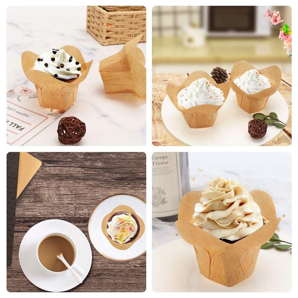 50pcs/pack Muffin Paper Cup Kitchen Cake Mold Baking Cup Cupcake Liner Cake Wrapper Flower Shape