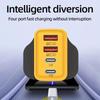 240W Mecha Style Four Port Fast Charger With USB Type C Ports Universal Compatible Perfect For Home Office Travel Use
