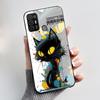 Hülle Für ZTE Blade A52 / A52 Lite Hülle Ästhetisch Niedliche Katze Astronaut Handyhülle Schwarze Weiche Silikon TPU Rückabdeckung Bumper Schale