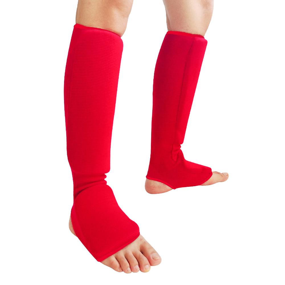 

1Pair Boxing Shin Guards MMA Taekwondo Guard Sparring Protector Leg Kick Pads Muay Thai Judo Training Protective Accessories L червоний