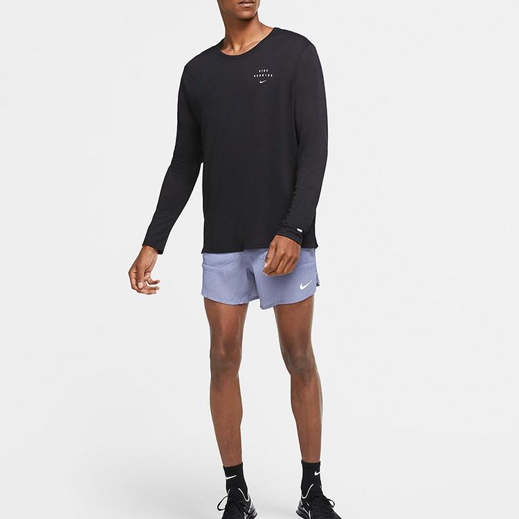 Nike Miler Run Reflective Quick Dry Running Long Sleeves Tops Black Men's CU7879-010