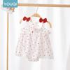 Baby Girl Bowknot Polka Dot Suspender Romper