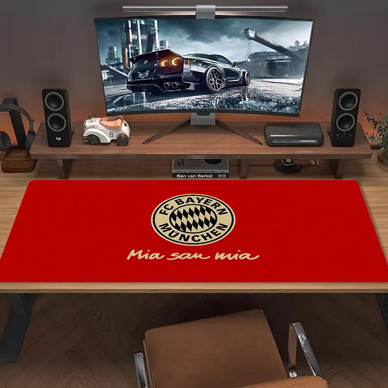 Tappetino per Mouse Colore FC Bayern Monaco Grande Cuscino per Tavolo da Gioco Antiscivolo Laptop Tablet Mousepad Grande Tappetino XXL Mini PC Playmat Con Bordo Lock