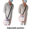 Adjustable Shoulder Strap Black Nylon Strap with Plastic Clips for Urine Drainage Catheter Bags