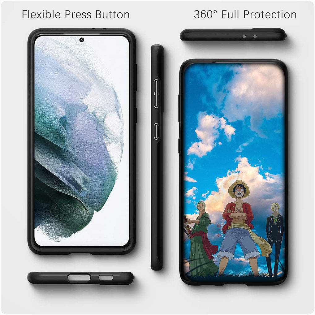 For Samsung Galaxy S24 S23 iPhone 16 15 14 Xiaomi Redmi Note 13 12 11 10Plus 9 Pro Max X XR Phone Case Comics Sanji Luffy One Piece OPPO Huawei Cover