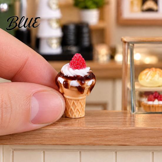 Mini Strawberry Jam Small Fake Tiny 3D Ice Creams Charms 10Pcs Resin Dessert Food Ornaments