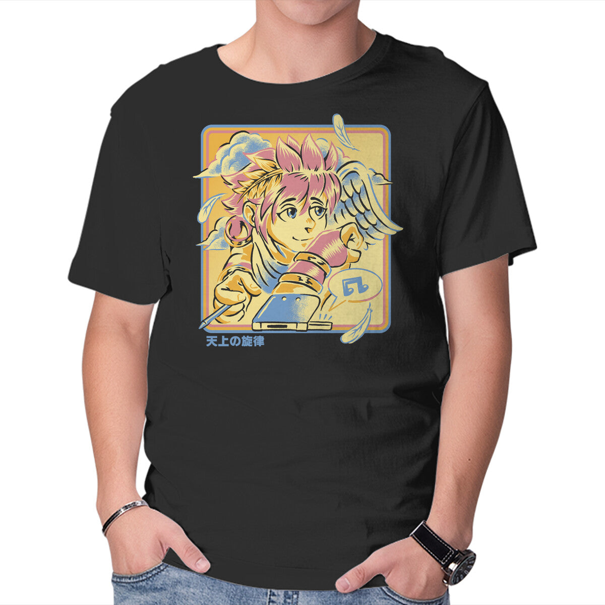 Unisex Crew Neck T-Shirt Celestial Melody Graphic Short Sleeve Casual Tee XXL