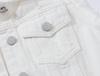 Women's Pink Frayed Denim Vest - Multicolor, Slim Fit, Sleeveless, Ripped Design for Spring/Summer