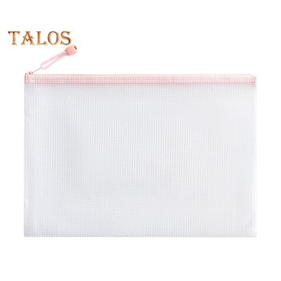 

Папка для документов Большая вместимость Хранение файлов формата А4 Канцелярский чехол для переноски Прозрачный визуальный дизайн Портативный органайзер для документов A4 розовый