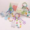 Cherry Blossoms Quicksand Keyring Women Girls DIY Bag Earphone Cover Pendants