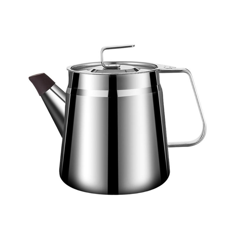 Home Kitchens Large Capacity Oil Filter Pot With Ergonomic Handle and Mesh Strainer For Safe Cooking And Easy Cleaning