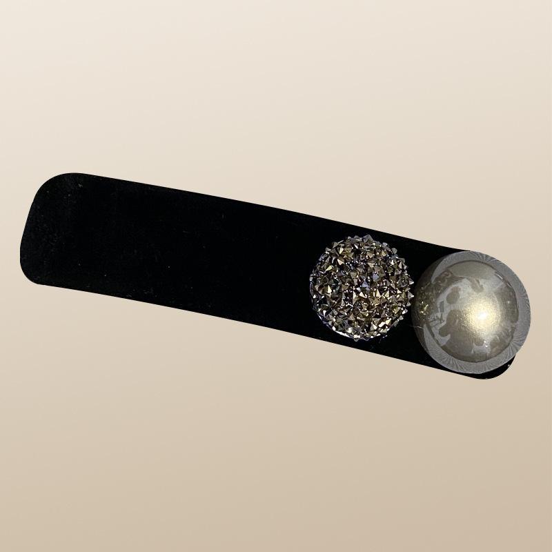 Корейские бриллиантовые заколки для волос Ретро черные женские заколки-клипсы Элегантные боковые заколки для девочек Роскошные хрустальные заколки Аксессуары для волос