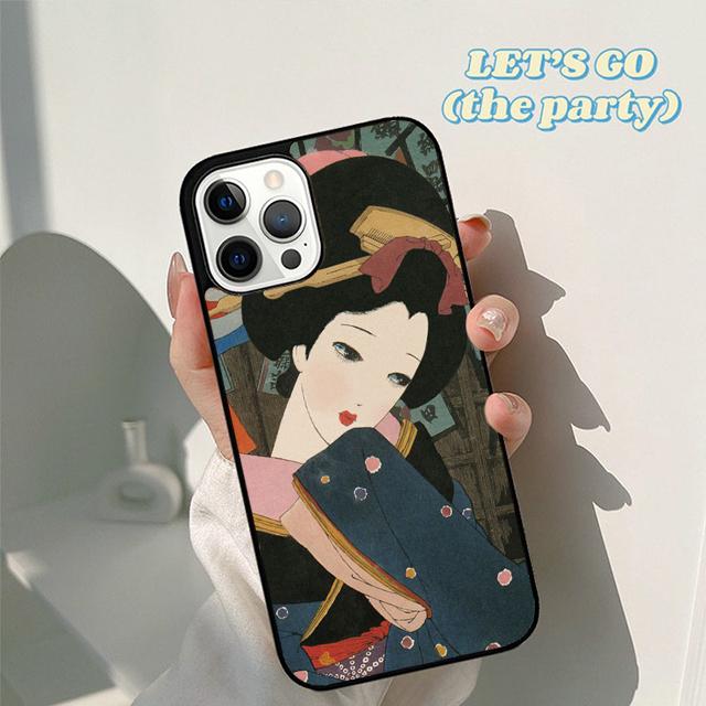 Japan Geisha japanese Geisha girl Phone Case Cover for iPhone 17 Air 16 16e 15 12 11 13 14 Pro Max Apple Plus Coque