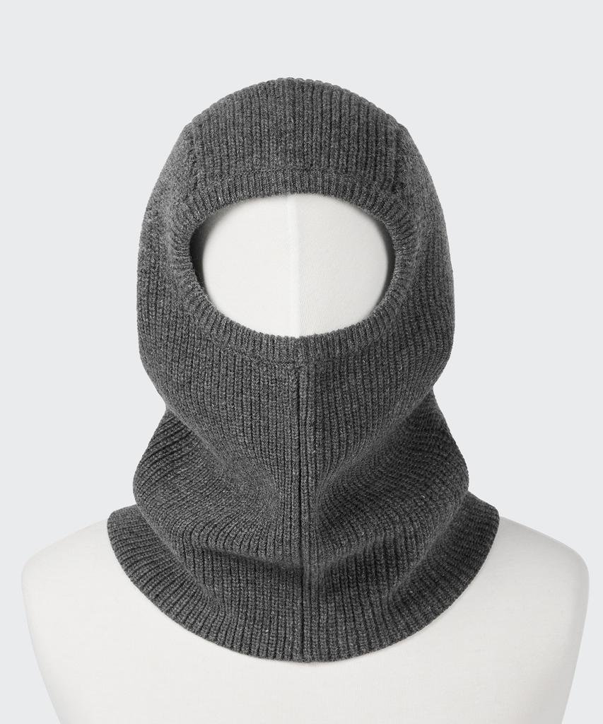 MUSINSA STANDARD Lambswool Full Face Knit Balaclava [Medium Grey]
