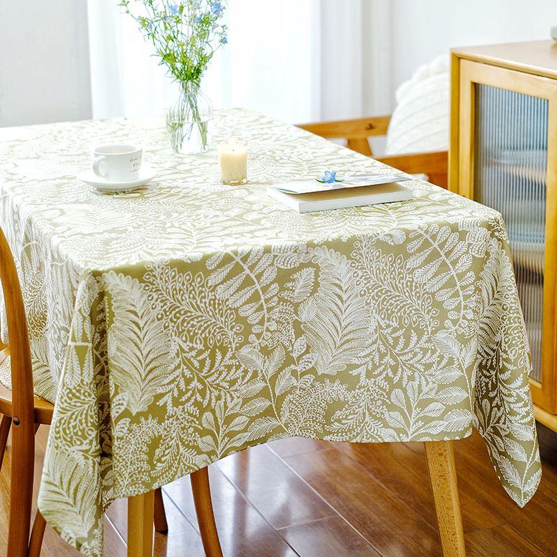

Скатерть в американском стиле, свежая, водонепроницаемая, маслоотталкивающая, с растительным цветочным узором, в стиле ретро, из ткани, для обеденного стола, кофейного столика, нарядная Spring Waterproof tablecloth 100*140cm
