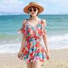 Swimsuit Women's split flat angle thin conservative skirt style belly cover swimsuit fashion swimsuit hot spring beach swimsuit