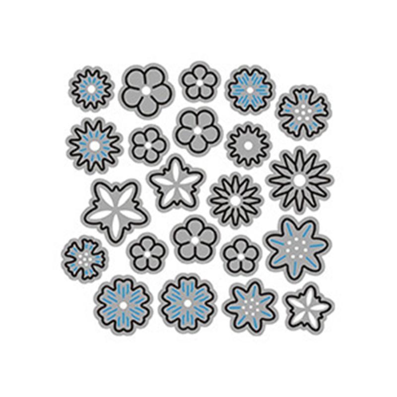 Цветы Металлические режущие штампы DIY Крафт Углеродистая сталь Шаблон для тиснения Металлические трафареты Скрапбукинг для карточек Вырубки Форма 1