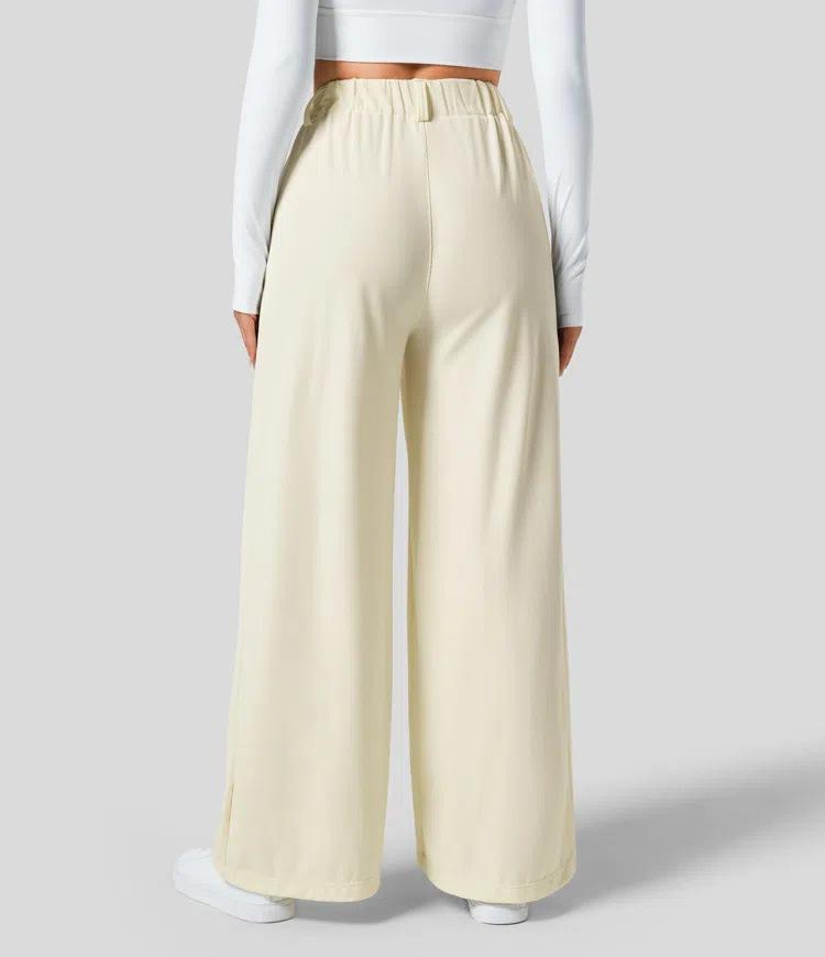 Women's High Waist Wide Leg Drape Pants - Versatile, Casual, Long and Loose Fit