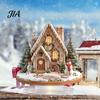 Acrylic Gingerbread House Ornaments Christmas Table Decor, Tree Ornaments, for Desk Waterproof Holiday Desktop Decorations Living Room Bedroom Office