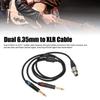 Y Splitter Audio Converter Adapter 24K Gold Plated Dual 1/4 Inch To XLR Cable  Home Studio