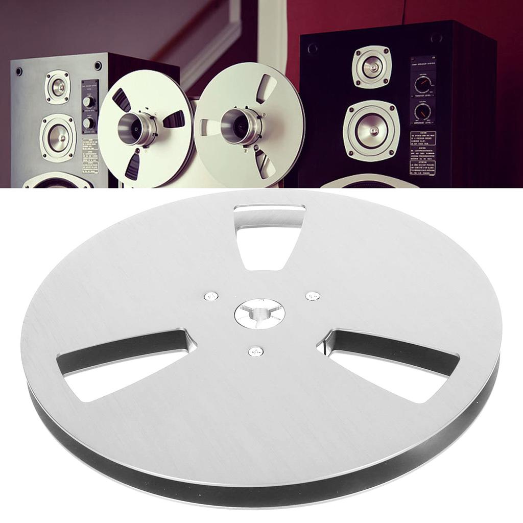 Acogedor to Metal Reel Nub Hinged Universal Studio Mastering Tape Windproof Empty Tape Reel for Open Reel Decks 1/4" 7" Box, 1/4" Take-Up Reel, 3-Hole