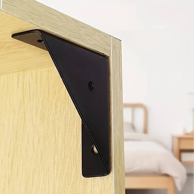 10pcs Heavy-Duty Iron L-Brackets: 90 Degree Angle Support, 1.3mm Thick Corner Braces for Durable Furniture Reinforcement, Screwless Design