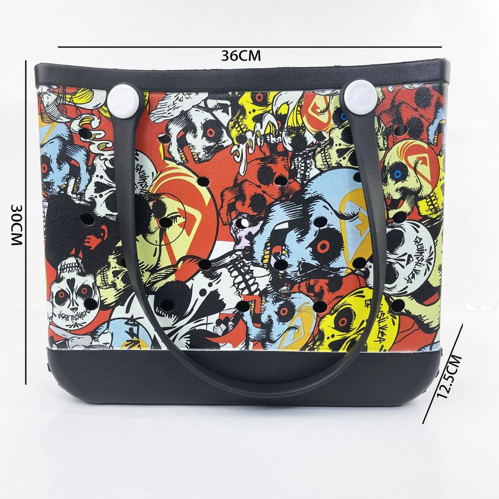 Waterproof and Wear-resistant Swimming Beach Bag EVA Hole Bag Ultra Light Travel Storage Bag Soft and Large Capacity Christmas