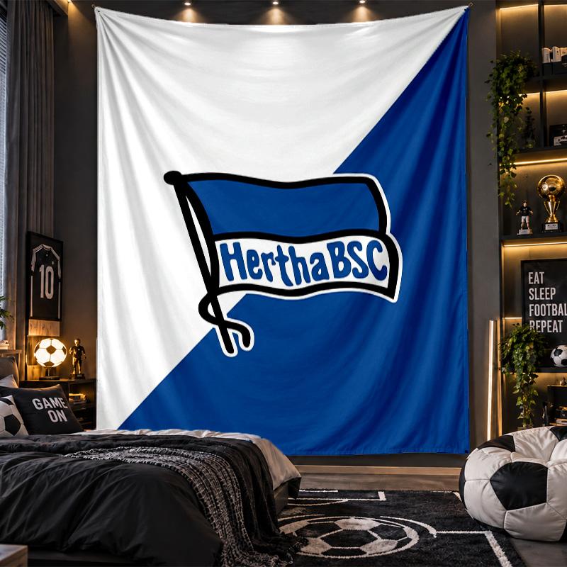 Wandbehang Tapisserie Hertha BSC FC Drucktuch für Wohnzimmer Schlafzimmer Heimdekoration