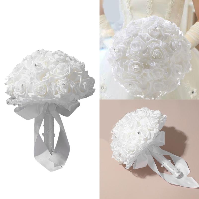 Artificial Bridal Bouquet for Proposal Wedding Ceremony and Anniversary for Beach Wedding Outdoor Wedding