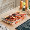 CRISTALGLASS Rectangular Heat-Resistant Glass Baking Dish for Oven And Microwave, Fish Plate, Dinner Plate, Serving Tray, 1.6L