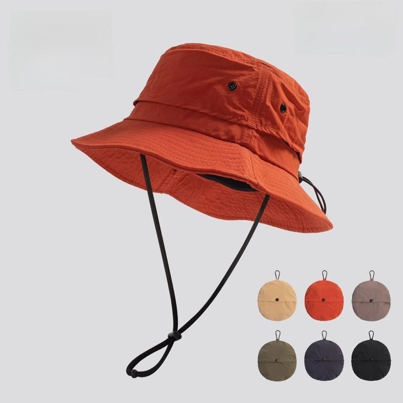 Outdoor Sun Protection Hat With Wide Brim Nylon Foldable For Men And Women