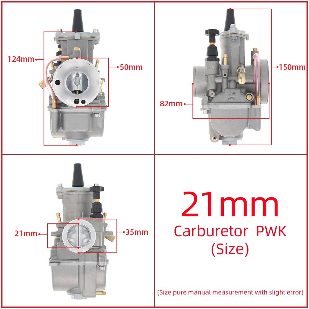 Carburetor Motorcycle Flat Slide PWK KR150 Racing 21mm 24mm 26mm 28mm 30mm 32mm 34mm For Yamaha 100cc 125cc 250cc