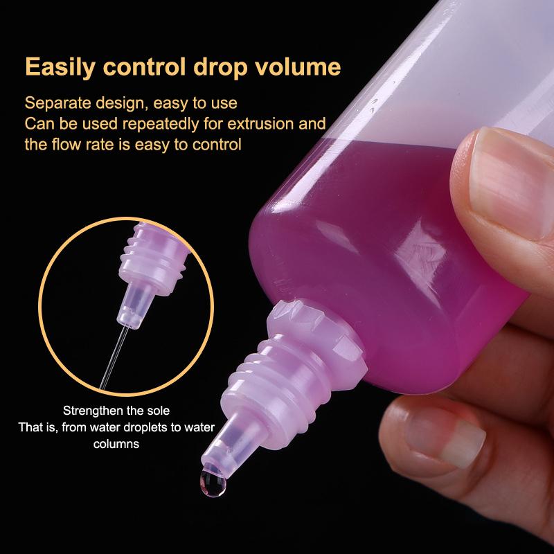 5Pcs Set Empty Plastic Dropper Bottles 3/5/10/15/20/30/50/100ml Squeezable Refillable for Paint Beauty Oil Ink Cosmetics Storage