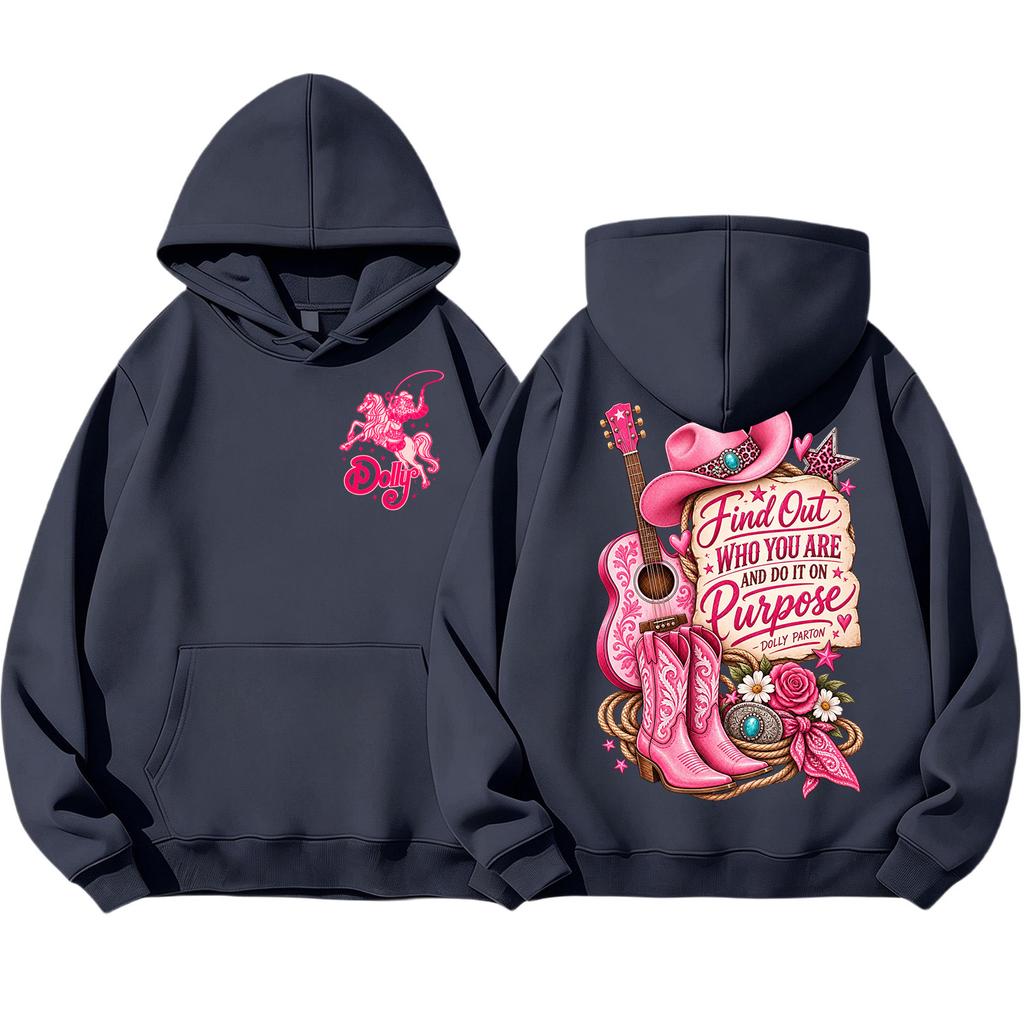 Günlük Rahat Giyim İçin Unisex Hafif Uzun Kollu Baskılı Kapüşonlu Sweatshirt