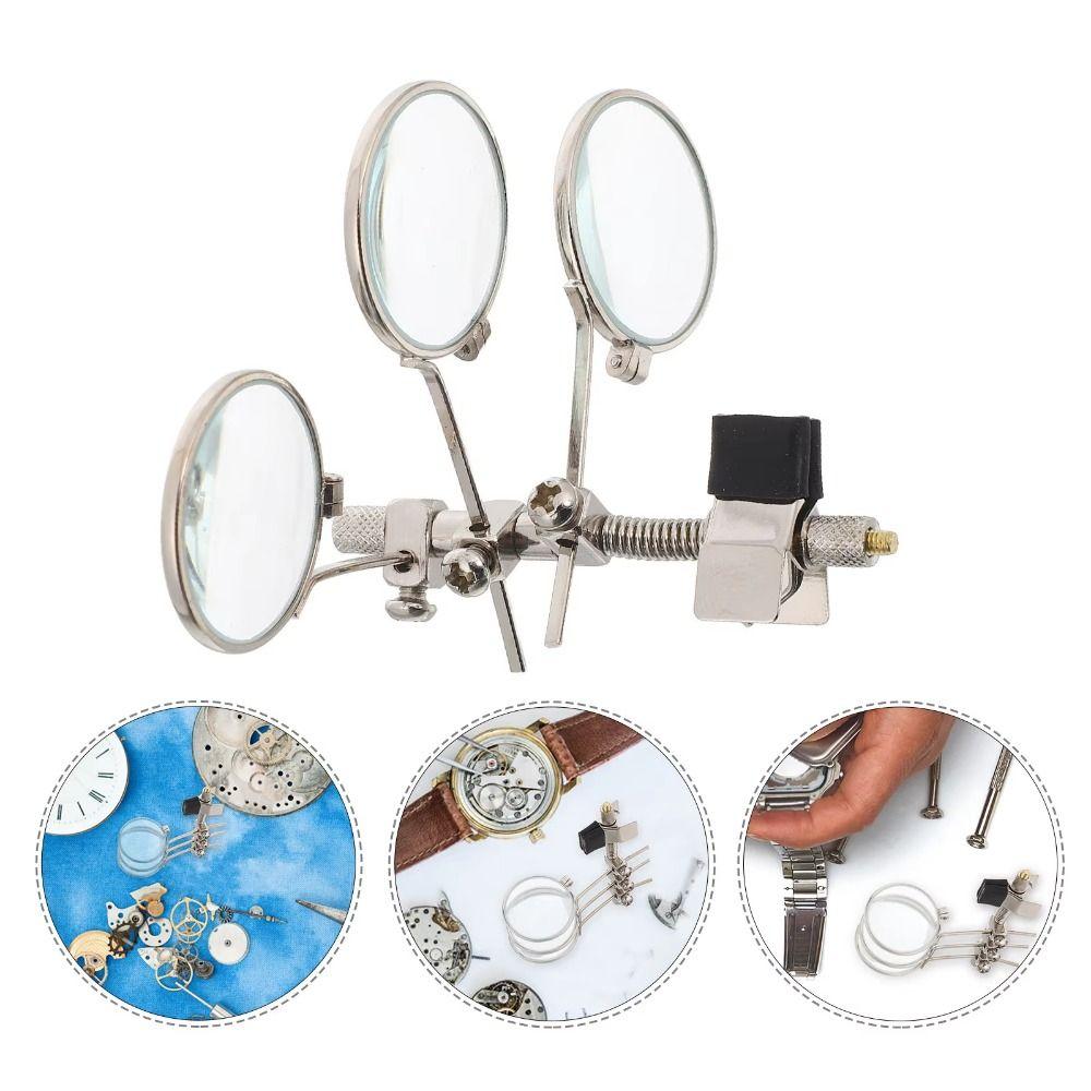 Clip-On Magnifying Glass 5/10/15X Eyeglass Frame Magnifier Lens  Mobile Phone Servicing