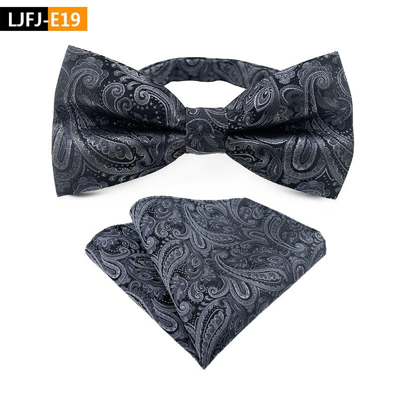 Bow Tie Plus Pocket Towel Set, Groom'S Wedding Bow Tie.