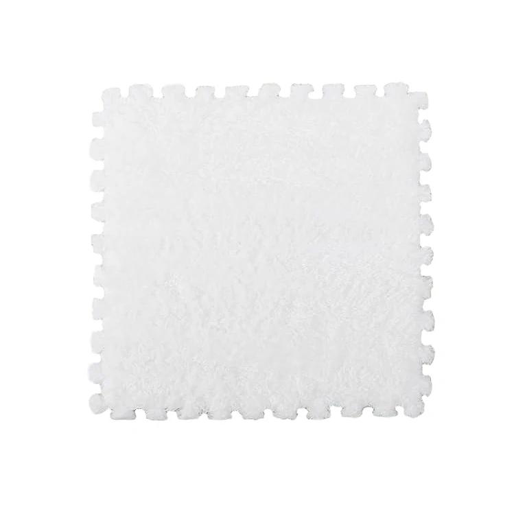 

10 шт. плюшевых пенопластовых ковриков, ковров, квадратных пенопластовых ковриков, пушистых, соединяющихся между собой, напольных плиток для спальни, детского сада, игровой площадки