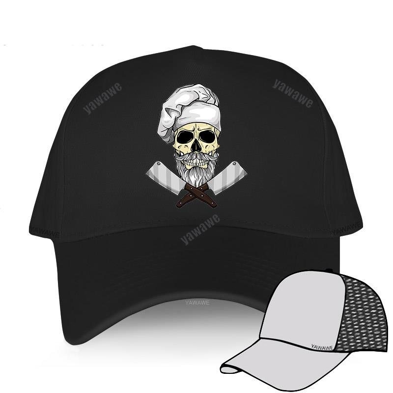 Neu eingetroffene Baumwollhüte für Erwachsene, Baseballkappe, Totenkopf-Chef, Metzger, Kochen, Spruch, Grill, Geschenk, Männer und Frauen, Hip-Hop, Harajuku-Kappen, Sonnenhut