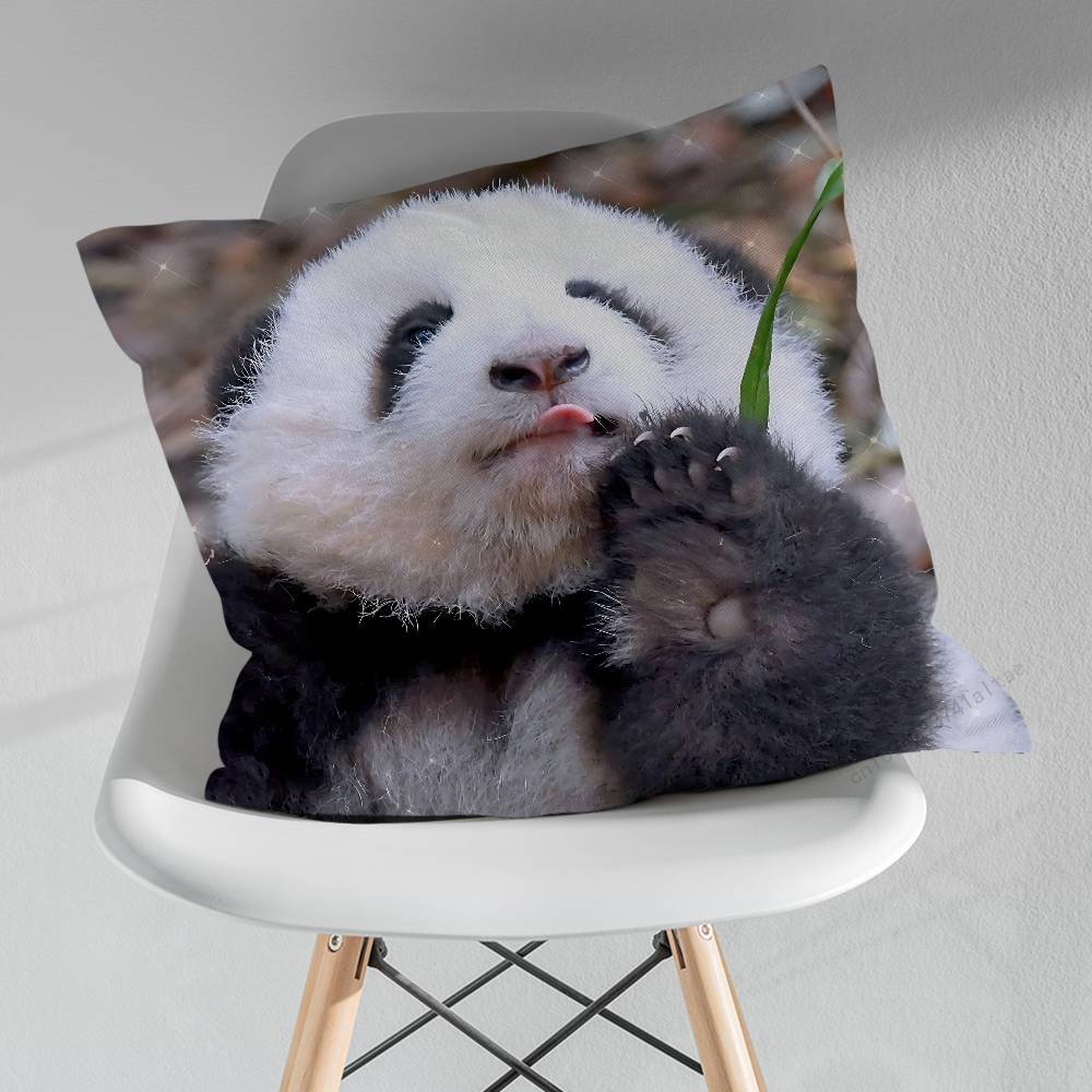 Cute Animal Panda Pillow Over Living Room Sofa Cushion Cover Home Decoration Bedroom Room Bed Pillow Cover