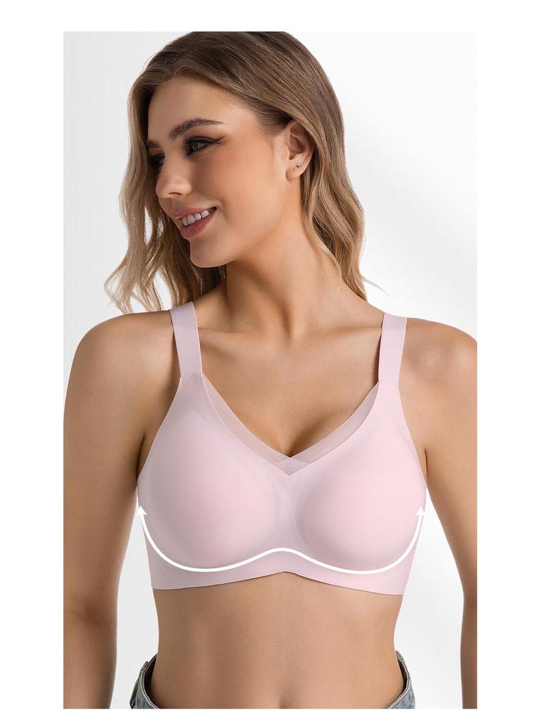 Wire-Free Seamless Bra: Enhances Bust, Smooths Underarm, Anti-Sag, Mesh Design, Plus Size