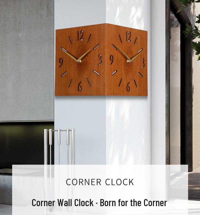 Modern Nordic Dual-Faced Silent Wall Clock for Living Room Decor