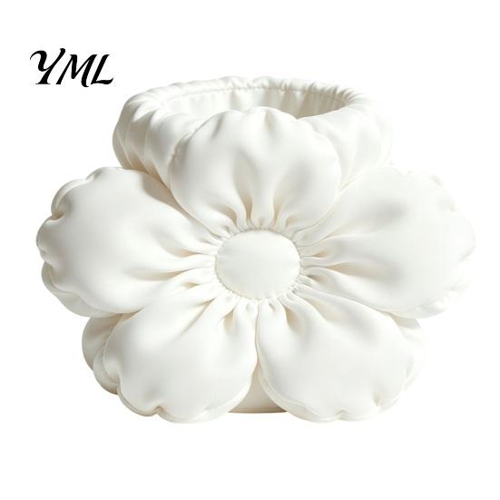 Cute Aesthetic Desk Decor Satin Flower Pen Holder, Petal Design Organizer, Durable Unique Floral Accessory PLA Desktop Storage Container, for