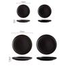 Black Frosted Steak Plate Gold Plated Ceramic Round Western Food Plate Home Cooking Dishes Hotel Restaurant Tableware Kitchen