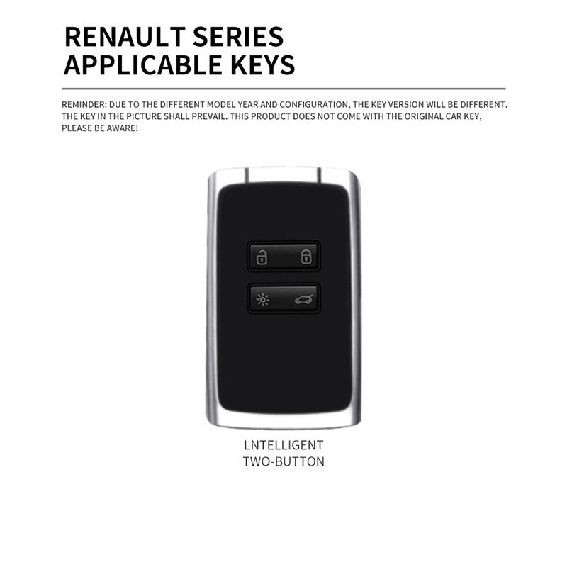 Metal Leather Car Key Case Cover for Renault Koleos Kadjar Captur Megane Clio Scenic Talisman for Bacia Sandero Car Accessories
