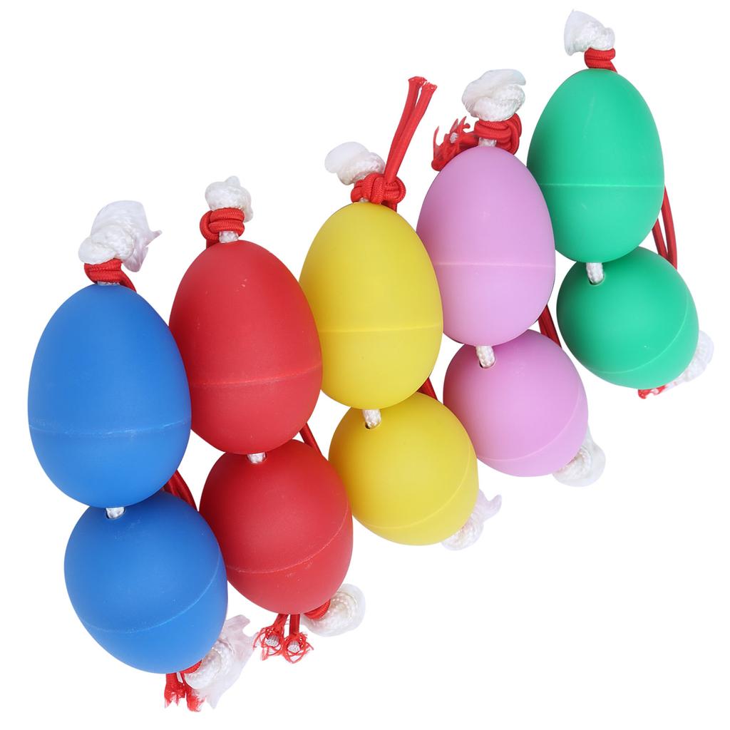 5Pcs Maracas Eggs ABS Iron Sand Nylon Rope National Characteristics Professional Percussion